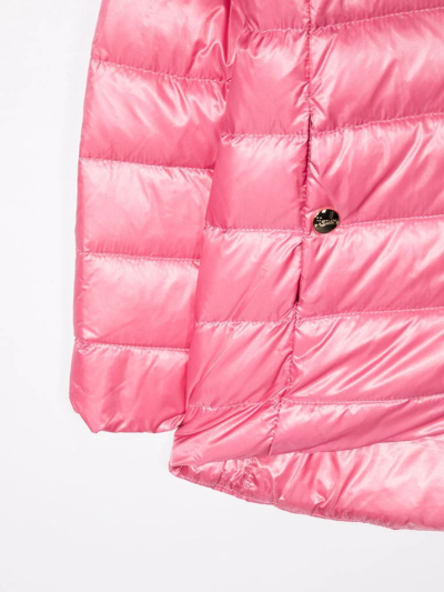 Shop Herno Padded Hooded Coat In Pink