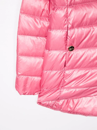 Herno Padded Hooded Coat In Pink