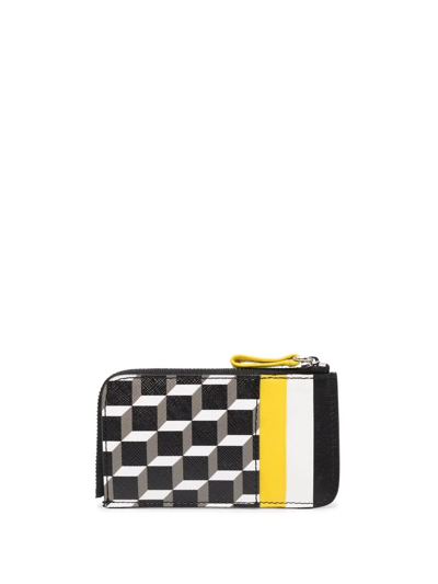 Shop Pierre Hardy Geometric-pattern Wallet In Schwarz