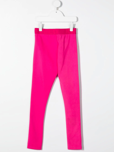 Shop Karl Lagerfeld Logo Print Leggings In Pink