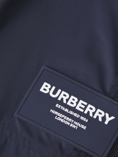 Shop Burberry Horseferry Motif Swim Shorts In Black