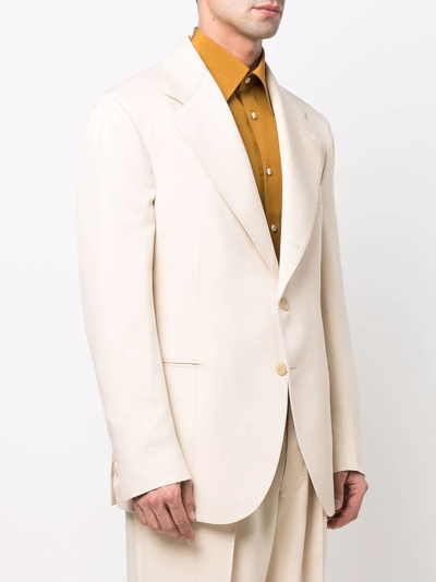 Giuliva Heritage Notched-lapels Single-breasted Blazer In Nude