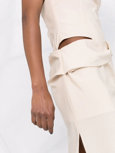 Jacquemus La Robe Hielo Midi Dress In White