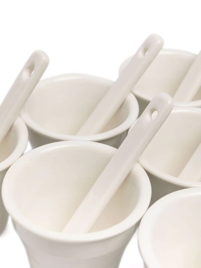 Seletti Esteto Quotidiano 6-set Coffee Cups In Weiss