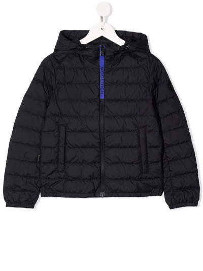 Shop Woolrich Sundance Hooded Jacket In Blue
