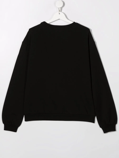 Shop Philipp Plein Junior Logo-print Sweatshirt In Black