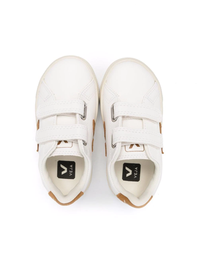 Shop Veja V-logo Sneakers In White