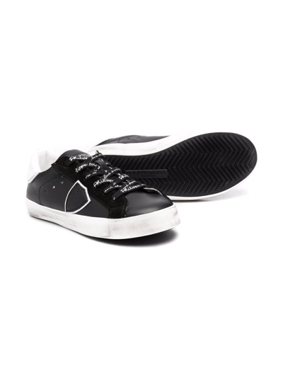 Philippe Model Logo-patch Low Top Sneakers In Black