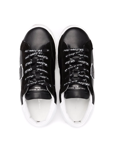 Shop Philippe Model Logo-patch Low Top Sneakers In Black