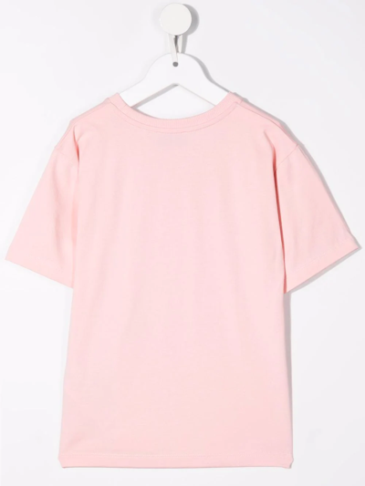 Shop Moschino Teddy Bear Print T-shirt In Pink