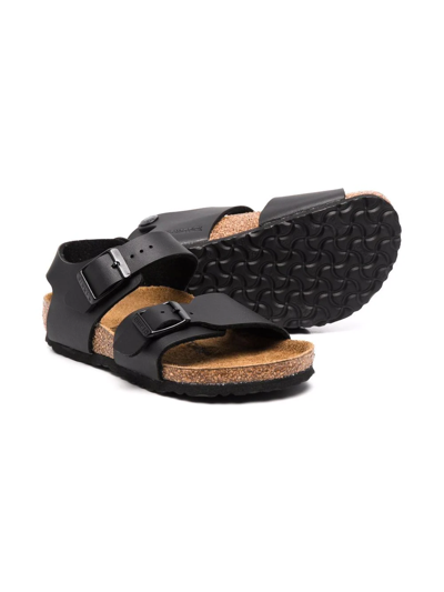 Birkenstock Multi-strap Leather Sandals In Black