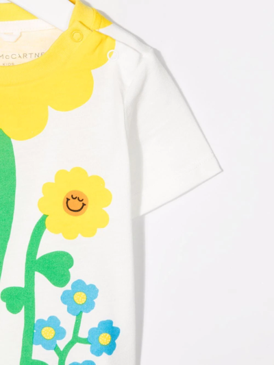 Shop Stella Mccartney Sunflower Print T-shirt In White