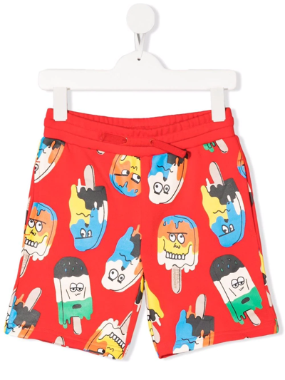 Shop Stella Mccartney Ice Lolly Print Shorts In Red