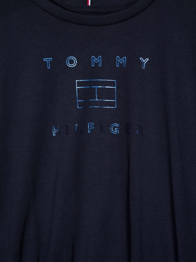 Tommy Hilfiger Junior Logo Print Elasticated T-shirt In Blue