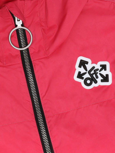 Shop Off-white Arrows Logo Raincoat In Pink