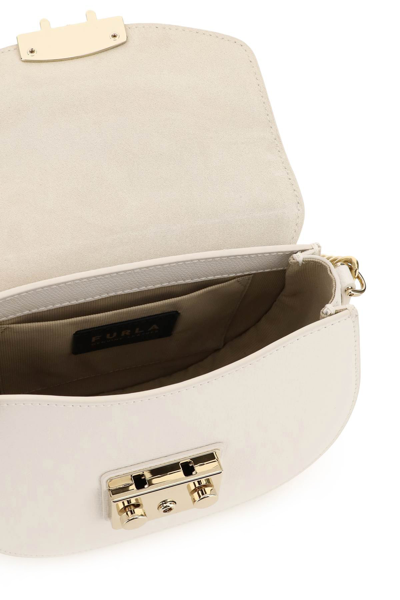 Shop Furla Metropolis Crossbody Mini Bag In White