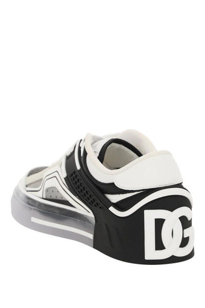 Dolce & Gabbana Custom 2.zero Sneakers In Black,white