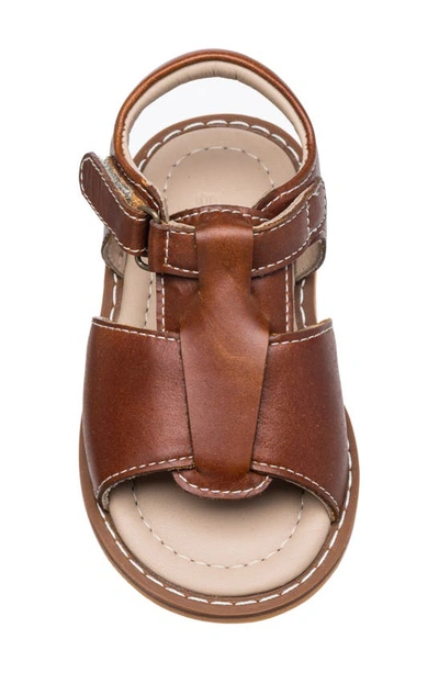 Elephantito Boy's Grip-strap Leather Sandals, Baby In Natural