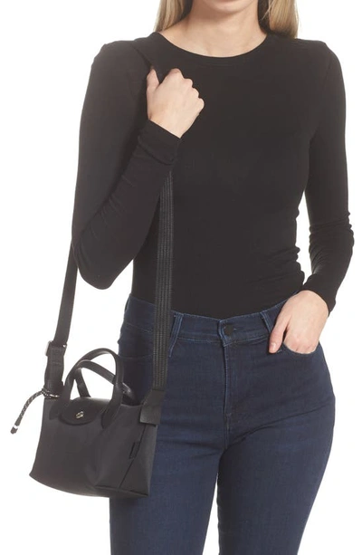 Longchamp Xs Le Pliage Energy Top Handle Bag In Black