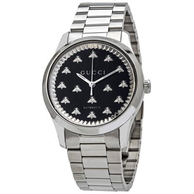 Shop Gucci G-timeless Ladies Automatic Watch Ya1264130 In Black