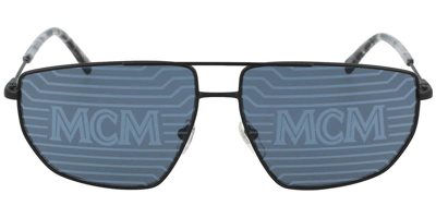 Shop Mcm Blue Rectangular Mens Sunglasses 151s 002 60