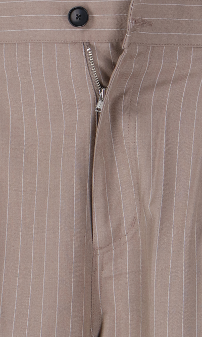Stussy Striped Volume Pleated Trousers In Neutrals   ModeSens