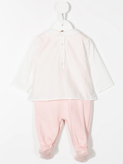 Shop Fendi Logo-print Baby Grow Set In White