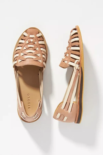 Shop Nisolo X Anthropologie Colorblocked Huarache Flats In Assorted