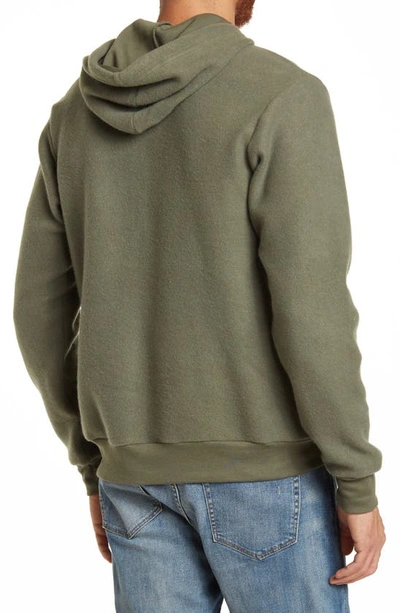 Shop Bella Plus Canvas Solid Knit Hoodie In Military Green