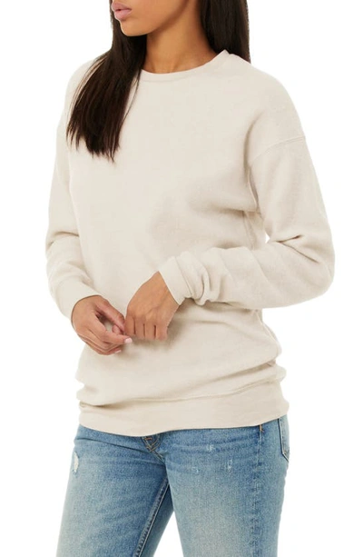 Shop Bella Plus Canvas Sueded Crewneck Sweatshirt In Heather Dust