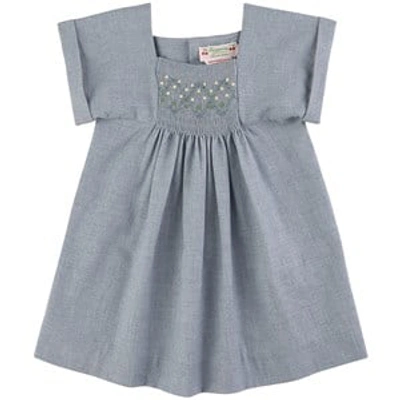 Shop Bonpoint Blue Grey Pais Dress