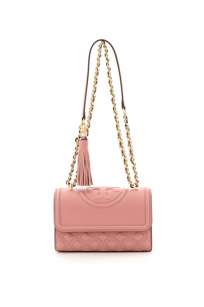 Tory Burch Fleming Small Convertible Shoulder Bag In Pink Magnolia