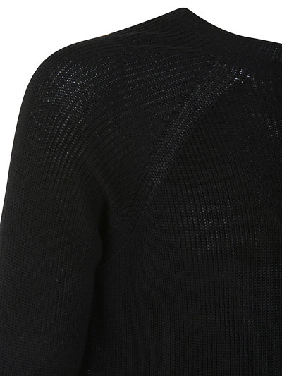 Shop Md75 L/s Crew Neck Sweater In Basic Black