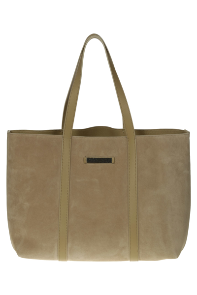 Shop Brunello Cucinelli Logo Patch Tote In Beige