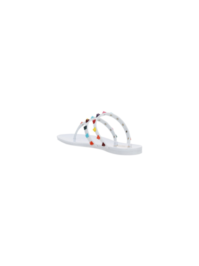 Shop Valentino Sandal In Bianco/multicolor