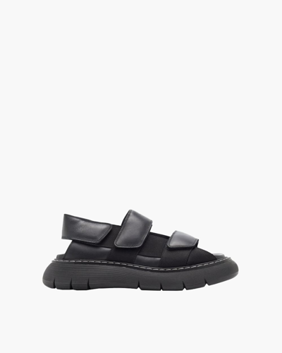 Shop Khaite Murray Leather Sandals In 200 Black