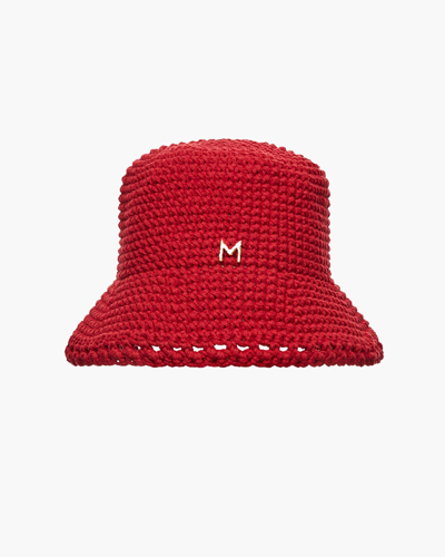 Shop Magda Butrym Crochet Bucket Hat In Red