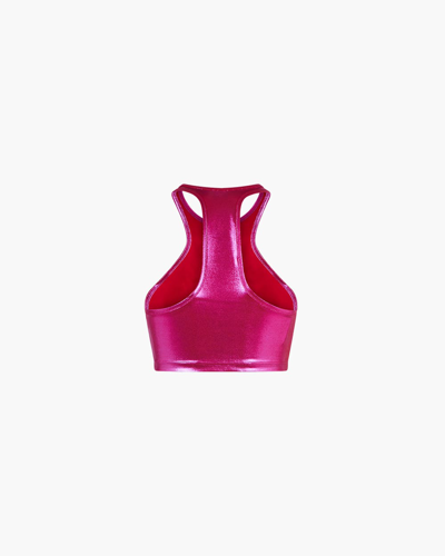 Shop Andamane Julia Crop Top In Fuchsia