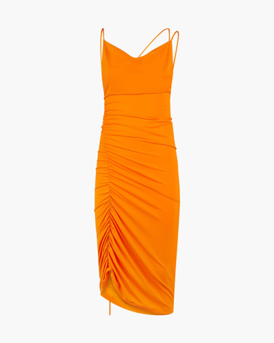 Shop Andamane Jersey Irina Midi Dress In Orange