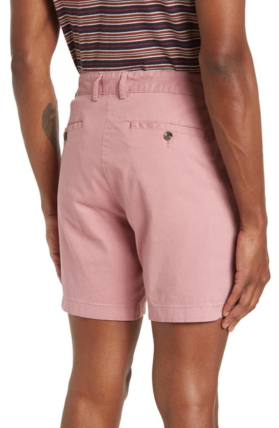 Shop Slate And Stone Ross Chino Shorts In Faded Pink