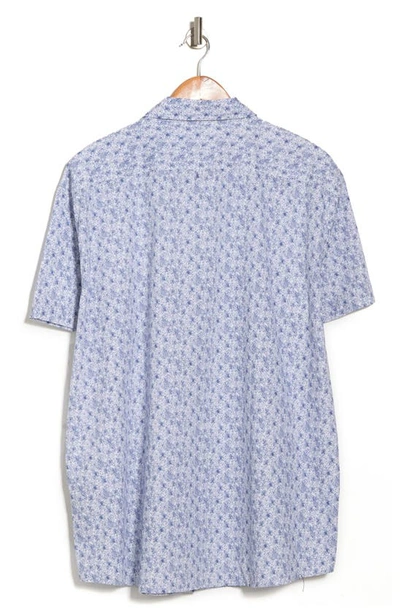 Shop Slate And Stone Floral Print Short Sleeve Shirt In White Petal Print
