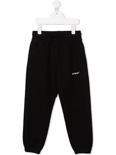 Shop Off-white Logo-print Track Pants In Black