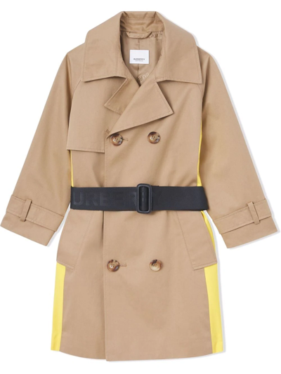Shop Burberry Panel-detail Trench Coat In Neutrals