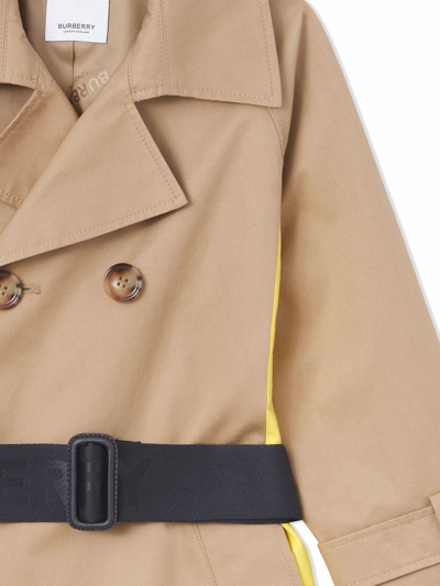Shop Burberry Panel-detail Trench Coat In Neutrals