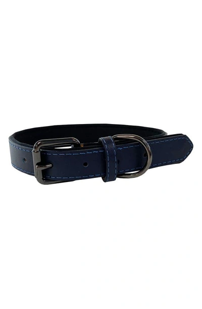 Shop Dogs Of Glamour Atelier Luxury Navy Dog Collar