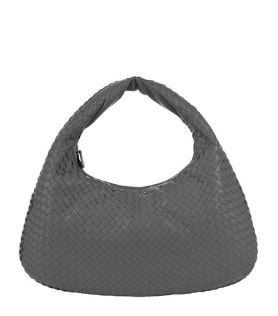 Shop Bottega Veneta Medium Intrecciato Veneta Hobo Bag In New Light Grey