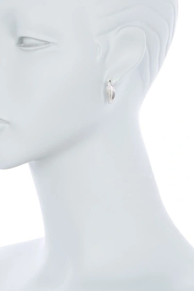 Shop Best Silver Sterling Silver Crystal Leaf Stud Earrings