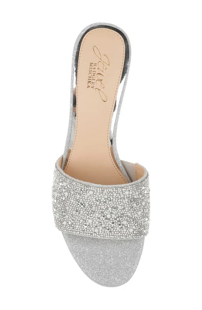 Shop Jewel Badgley Mischka Della Sandal In Silver