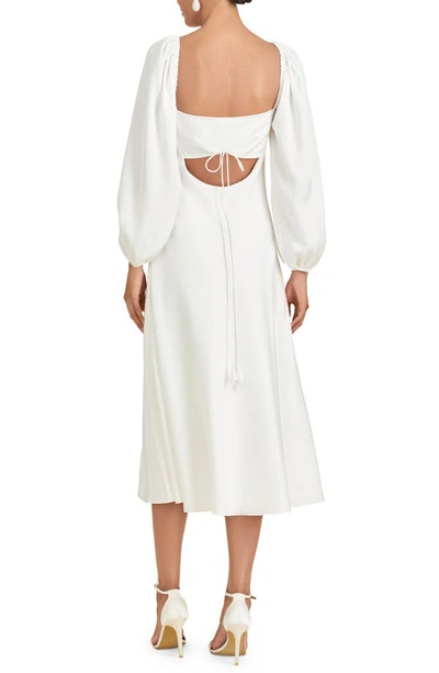 Shop Sachin & Babi Melody Long Sleeve Cocktail Midi Dress In Off White
