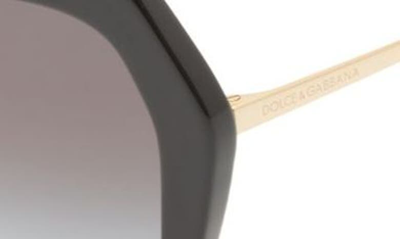 Shop Dolce & Gabbana 56mm Gradient Butterfly Sunglasses In Black